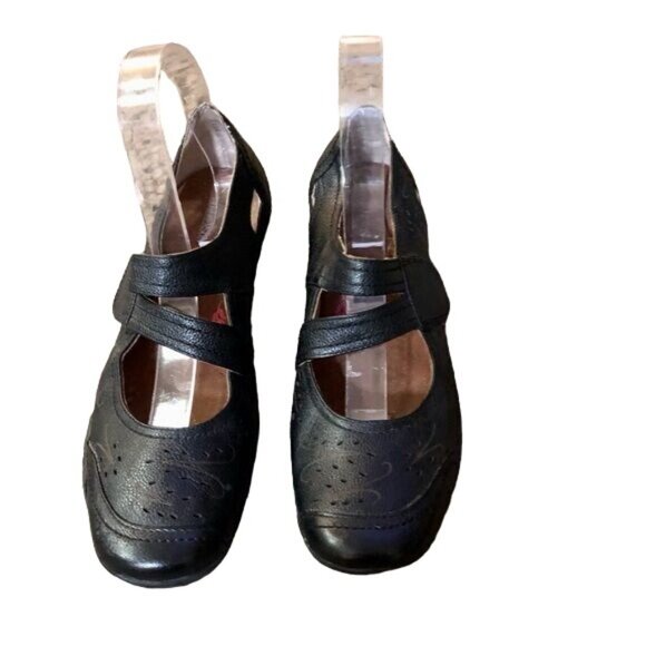 Ros Hommerson Chelsea Mary Jane Shoes Womens 8.5 SS Narrow Black Leather - Picture 16 of 16